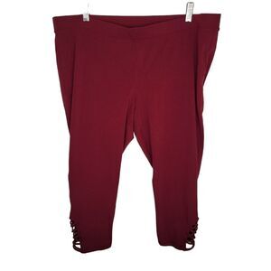 Catherines Active Capri Leggings lattice detail Size 2x